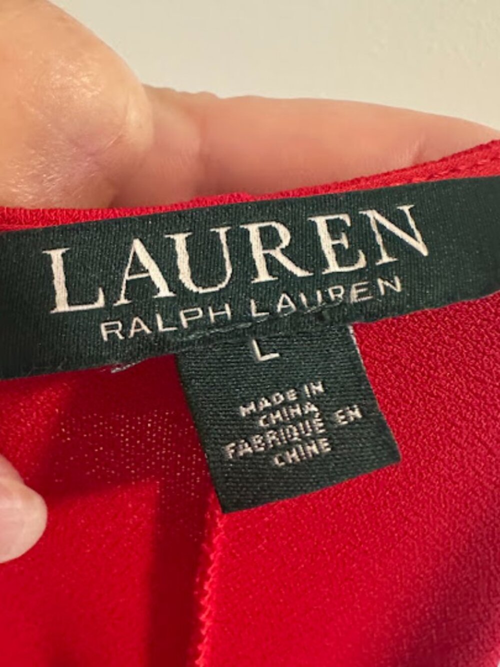 Ralph Lauren Classic Red Long-Sleeve Tunic Top - Size Large - Picture 3 of 6